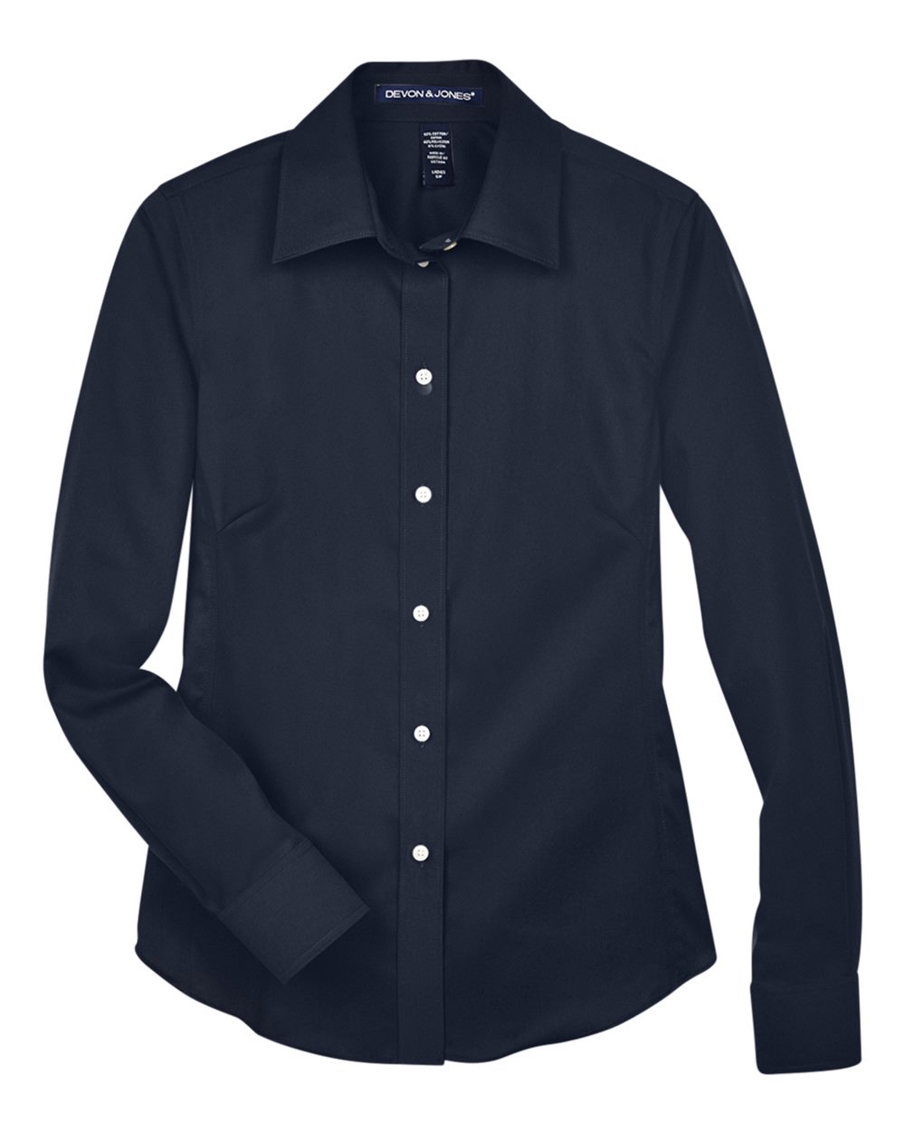 Devon & Jones - DGW - Women's Crown Collection Solid Stretch Twill Woven Dress Shirt - Navy