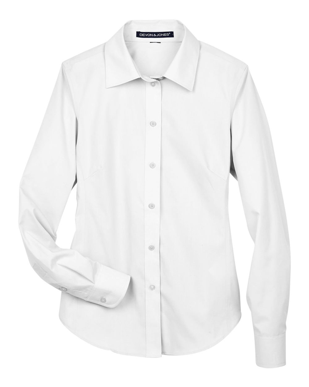 Devon & Jones - DW - Women's Crown Collection Broadcloth Woven Dress Shirt - White -
