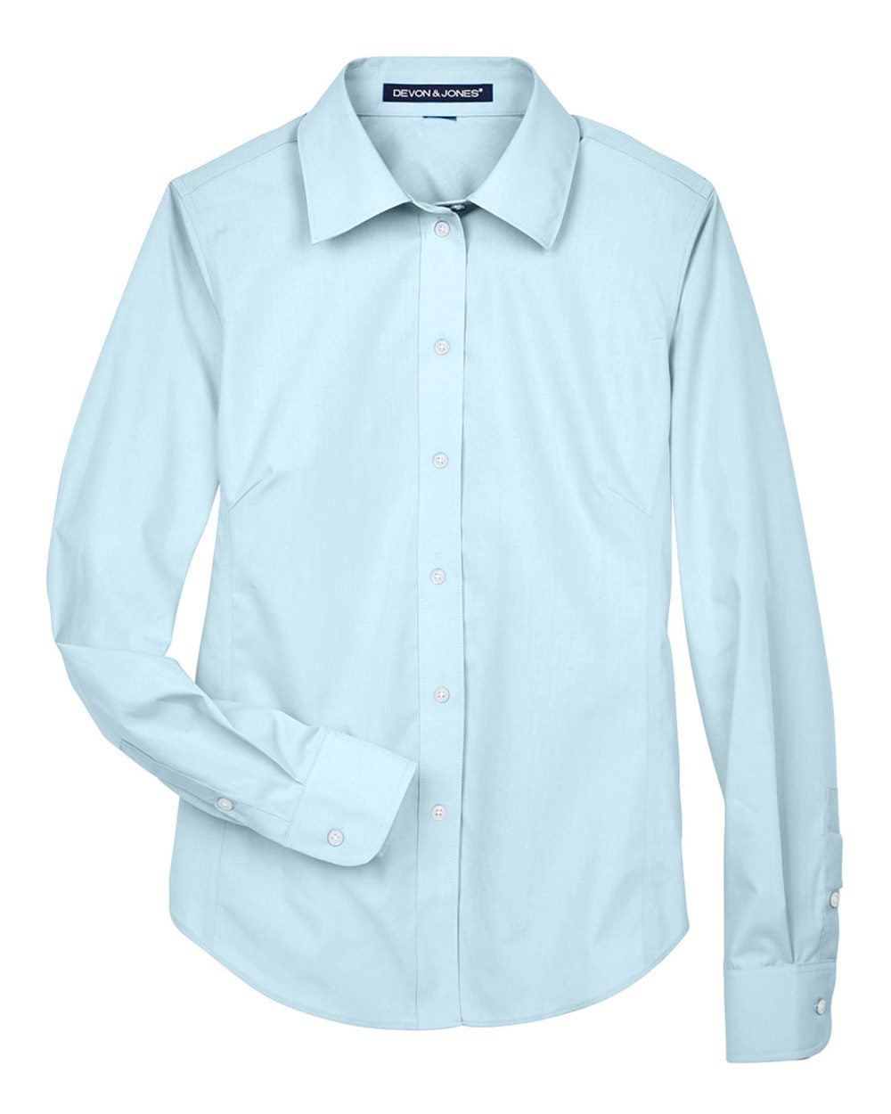 Devon & Jones - DW - Women's Crown Collection Broadcloth Woven Dress Shirt - Crystal Blue