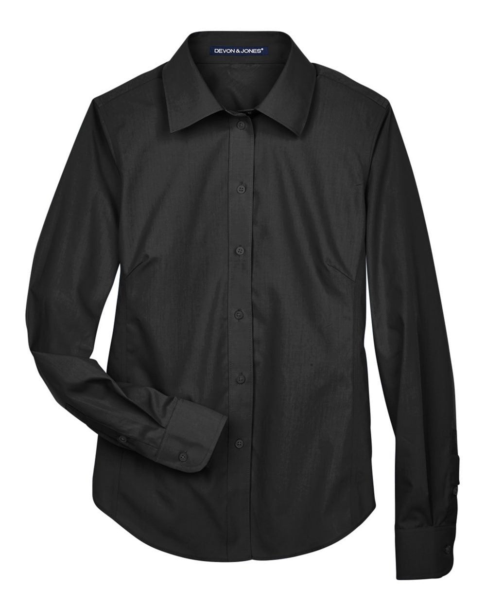 Devon & Jones - DW - Women's Crown Collection Broadcloth Woven Dress Shirt - Black -