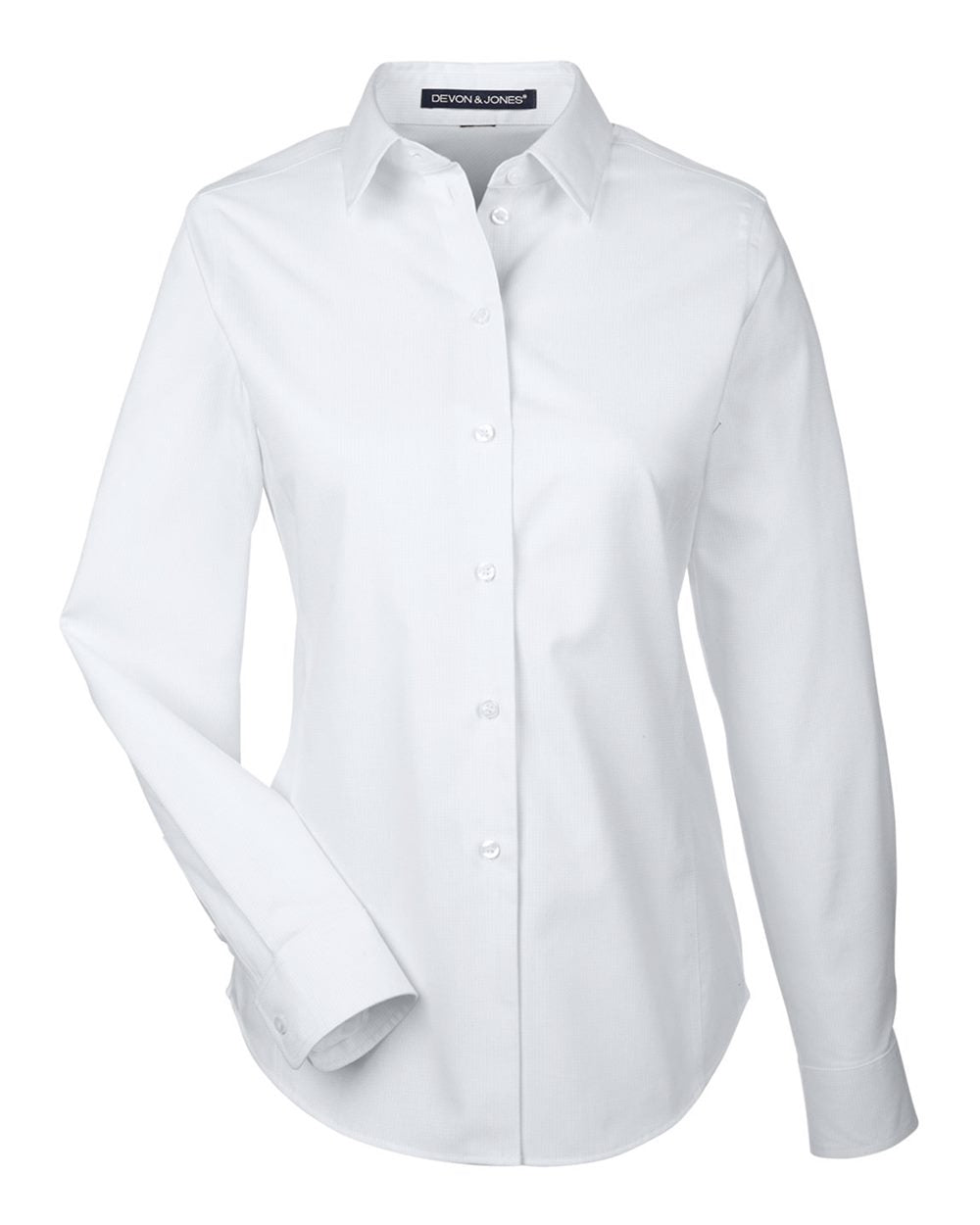 Devon & Jones - DGW - Women's Crown Collection Royal Dobby Woven Dress Shirt - White