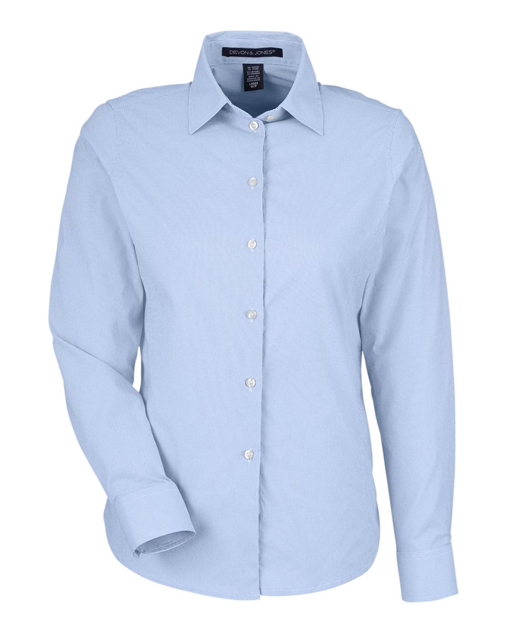 Devon & Jones - DGW - Women's CrownLux Performance Microstripe Dress Shirt - French Blue White