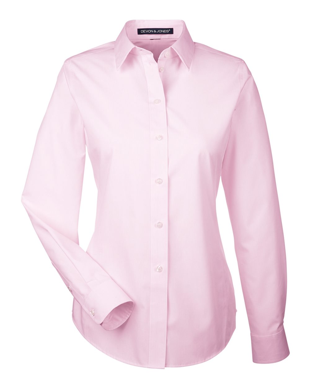 Devon & Jones - DGW - Women's Crown Collection Striped Woven Dress Shirt - Pink White
