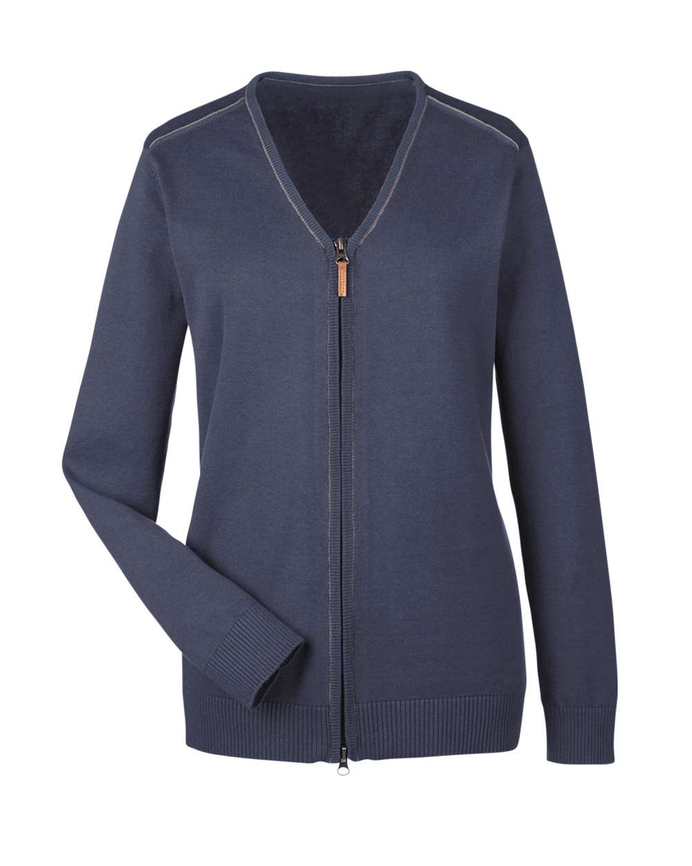 Devon & Jones - DGW - Women's Manchester Fully - Fashioned Full - Zip Cardigan Sweater - Navy Graphite