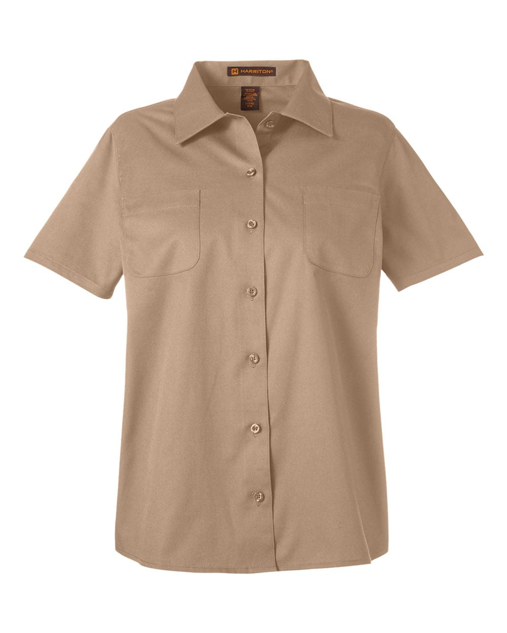 Harriton - MW - Women's Advantage IL Short Sleeve Dress Shirt - Khaki -