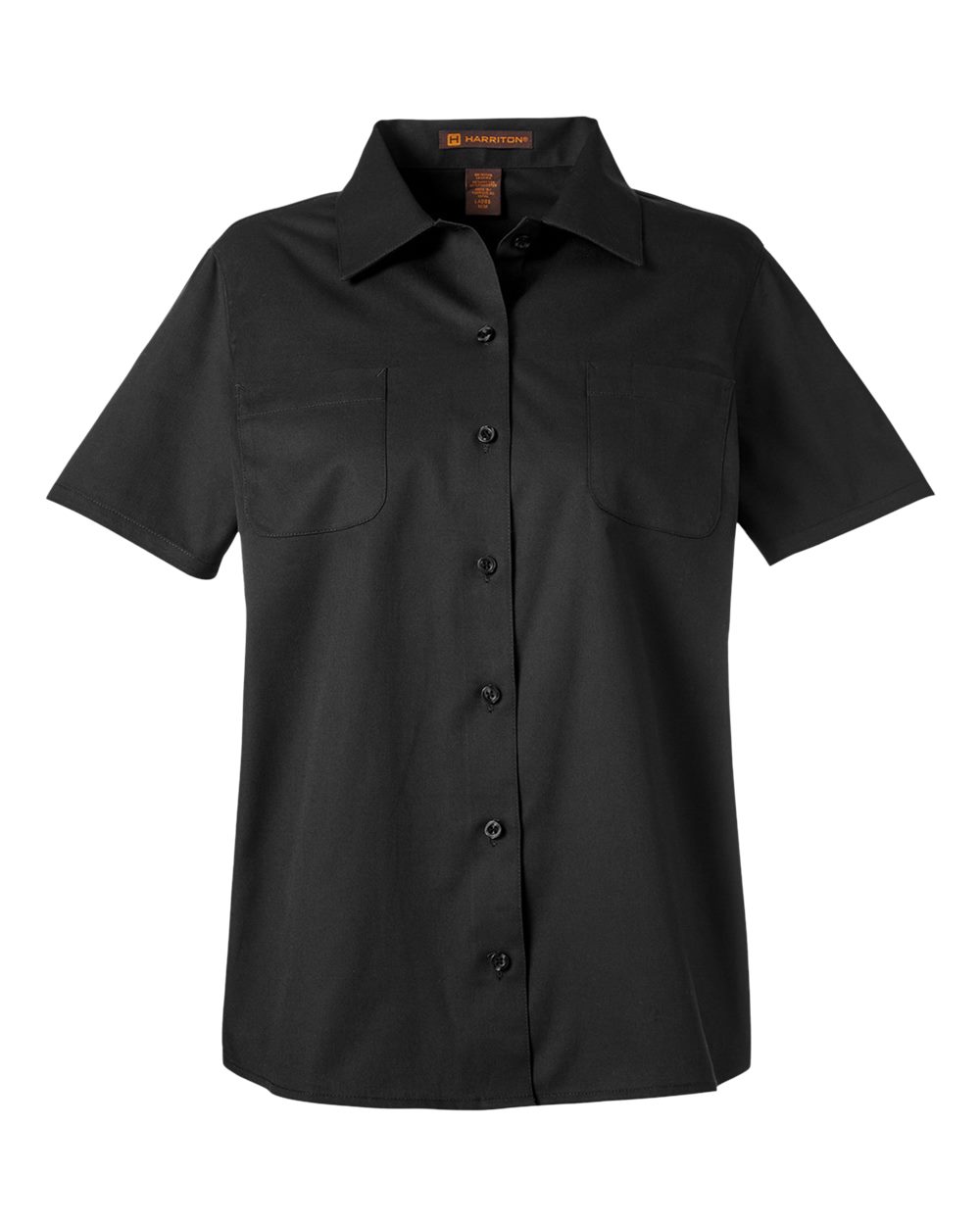 Harriton - MW - Women's Advantage IL Short Sleeve Dress Shirt - Black -