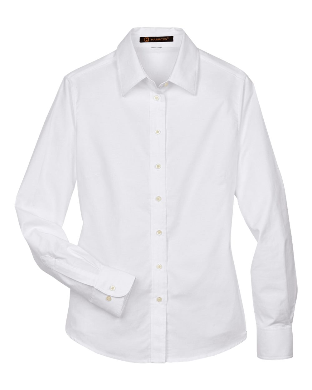 Harriton - MW - Women's Long Sleeve Oxford Dress Shirt - White