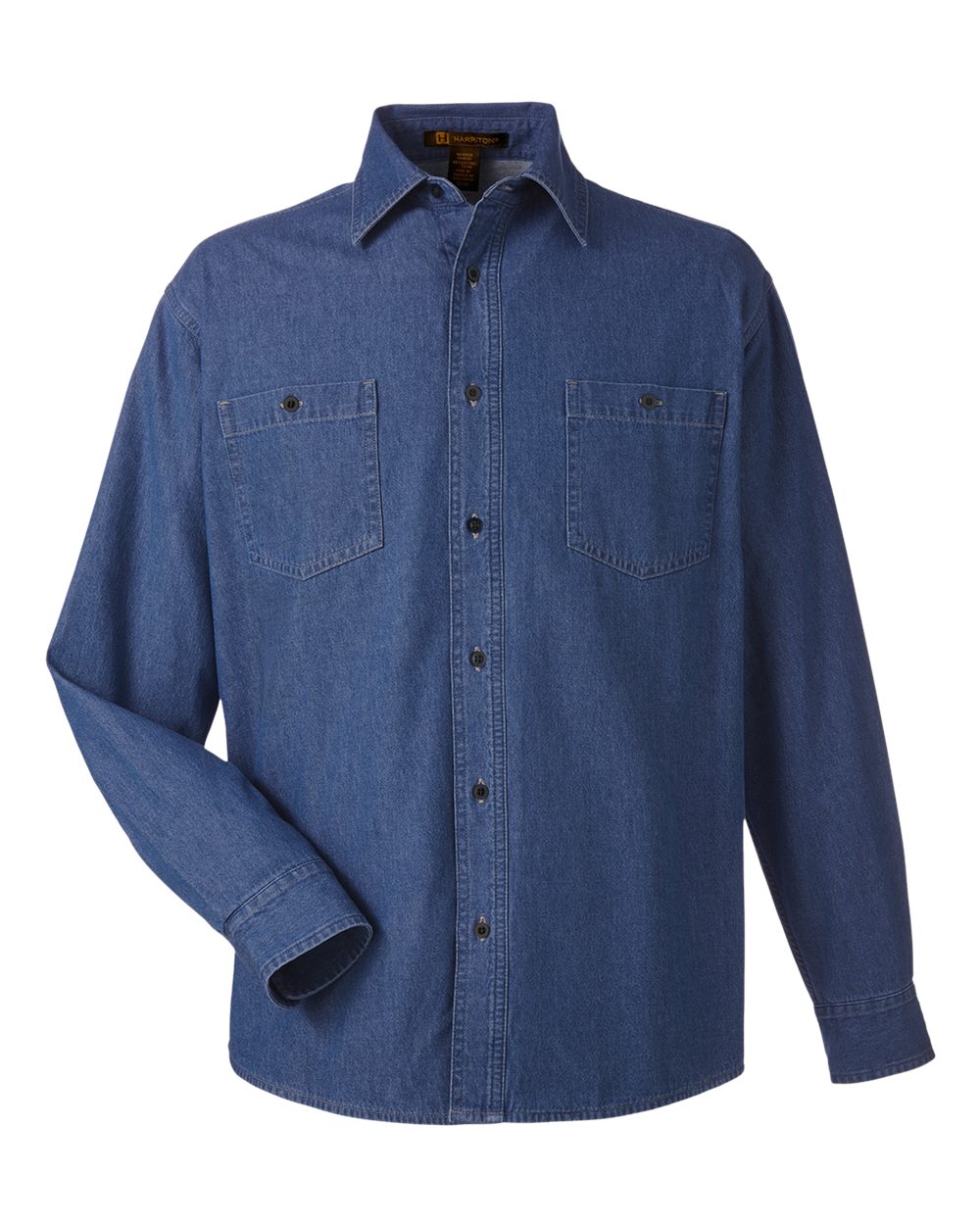 Harriton - M - Unisex Denim Shirt Jacket - Dark Denim -