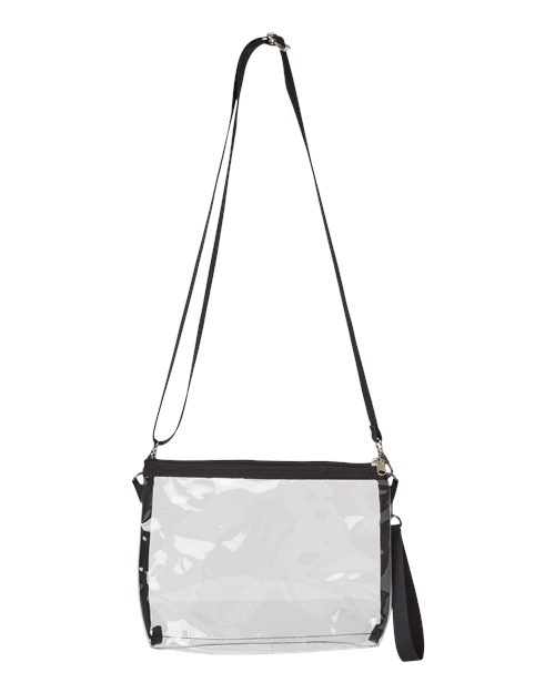 Liberty Bags - - Classic Clear Stadium PurseHandbag - Black