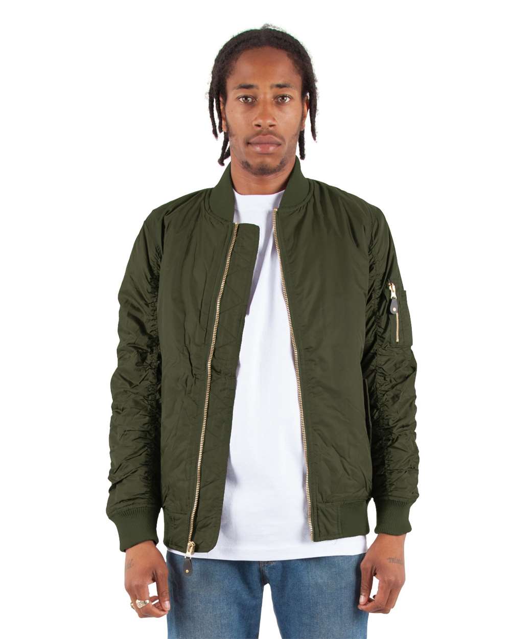 Shaka Wear - SHBJ - Bomber Jacket - Olive -