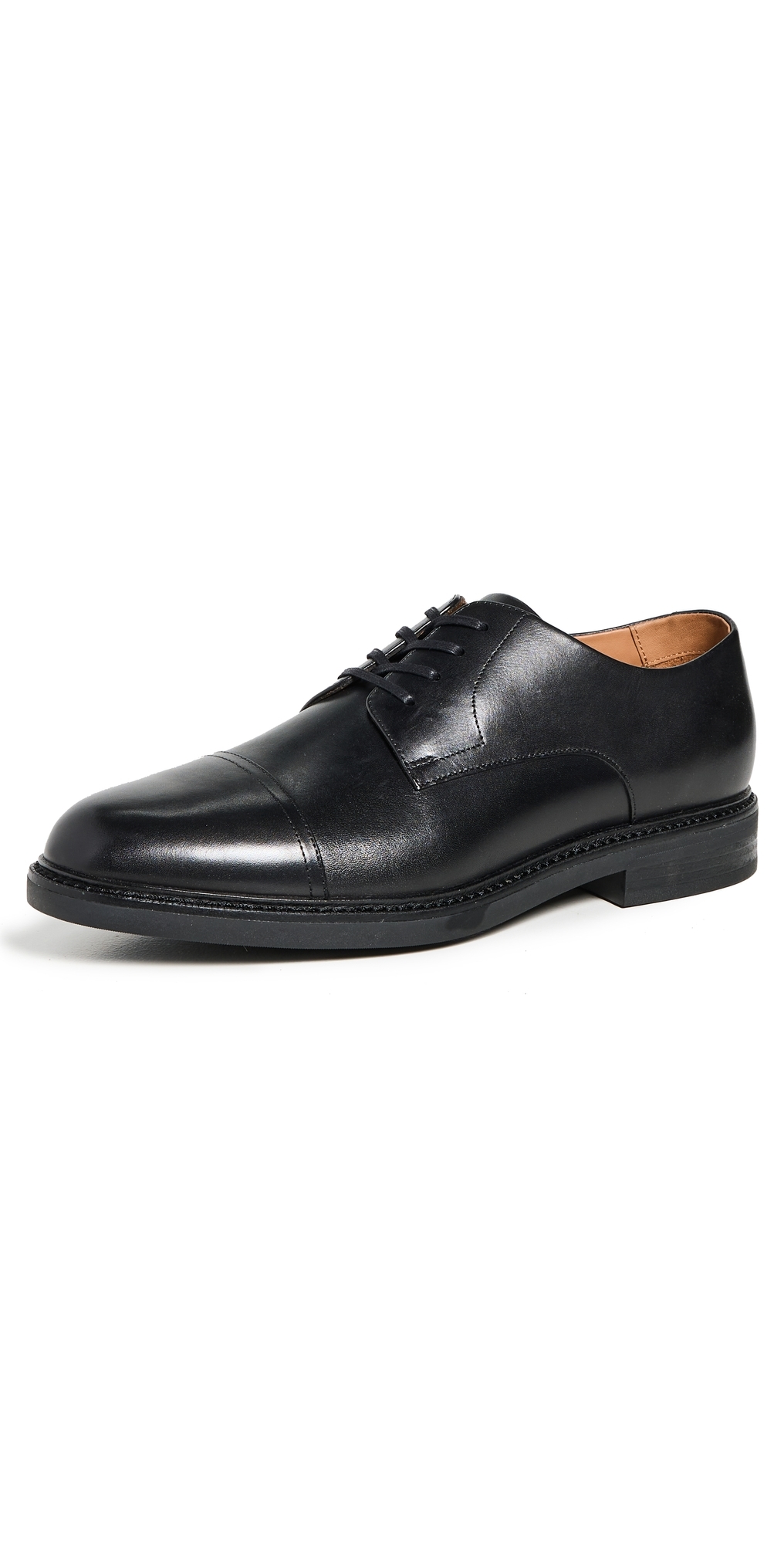 Polo Ralph Lauren Asher Captoe Dress Shoes Black .