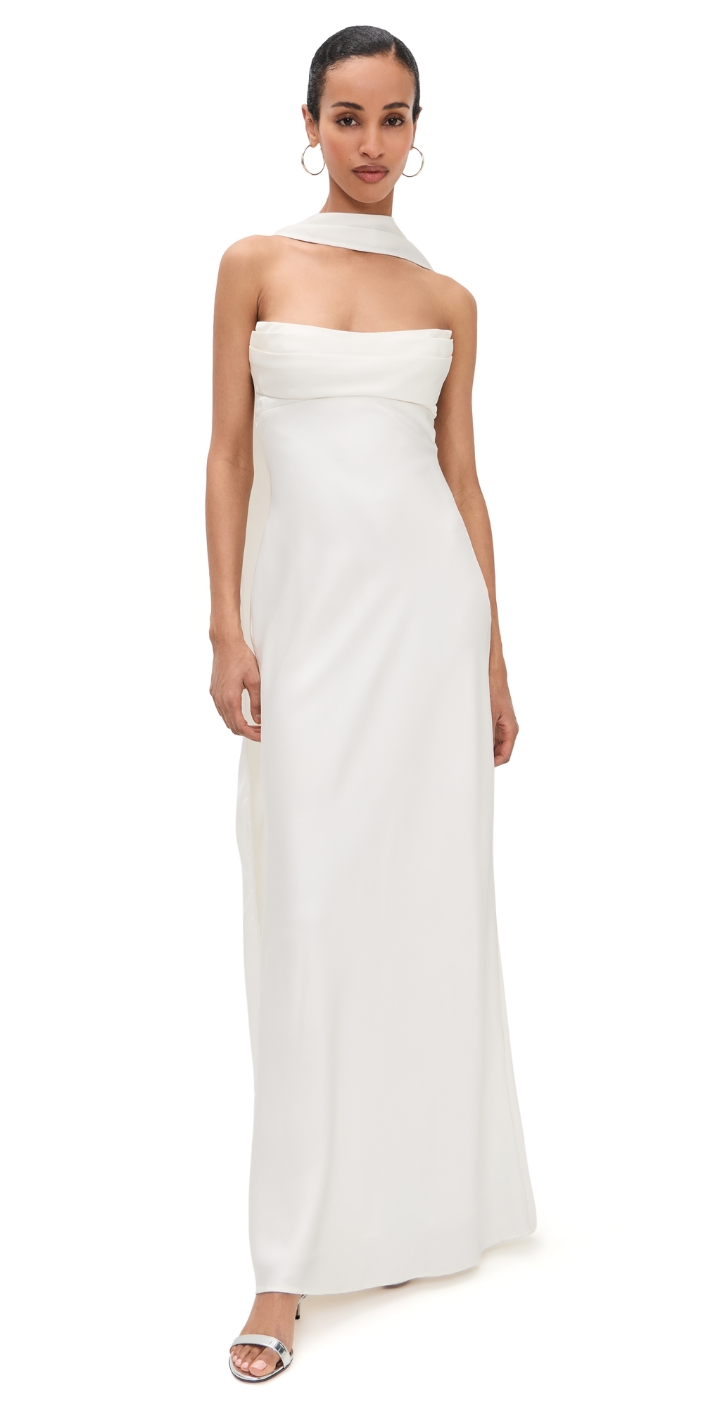 Runaway the Label Madeleine Strapless Maxi Dress Pearl