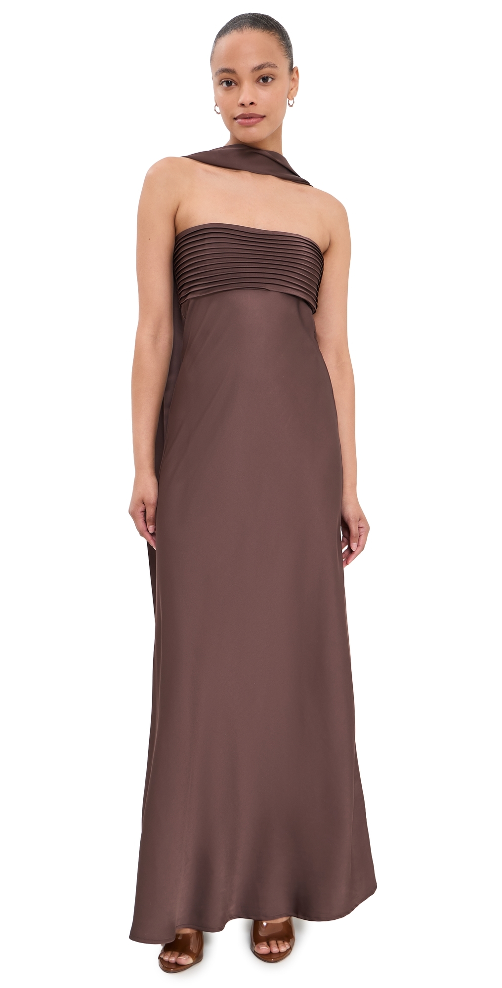 Runaway the Label Elsa Maxi Dress Chocolate