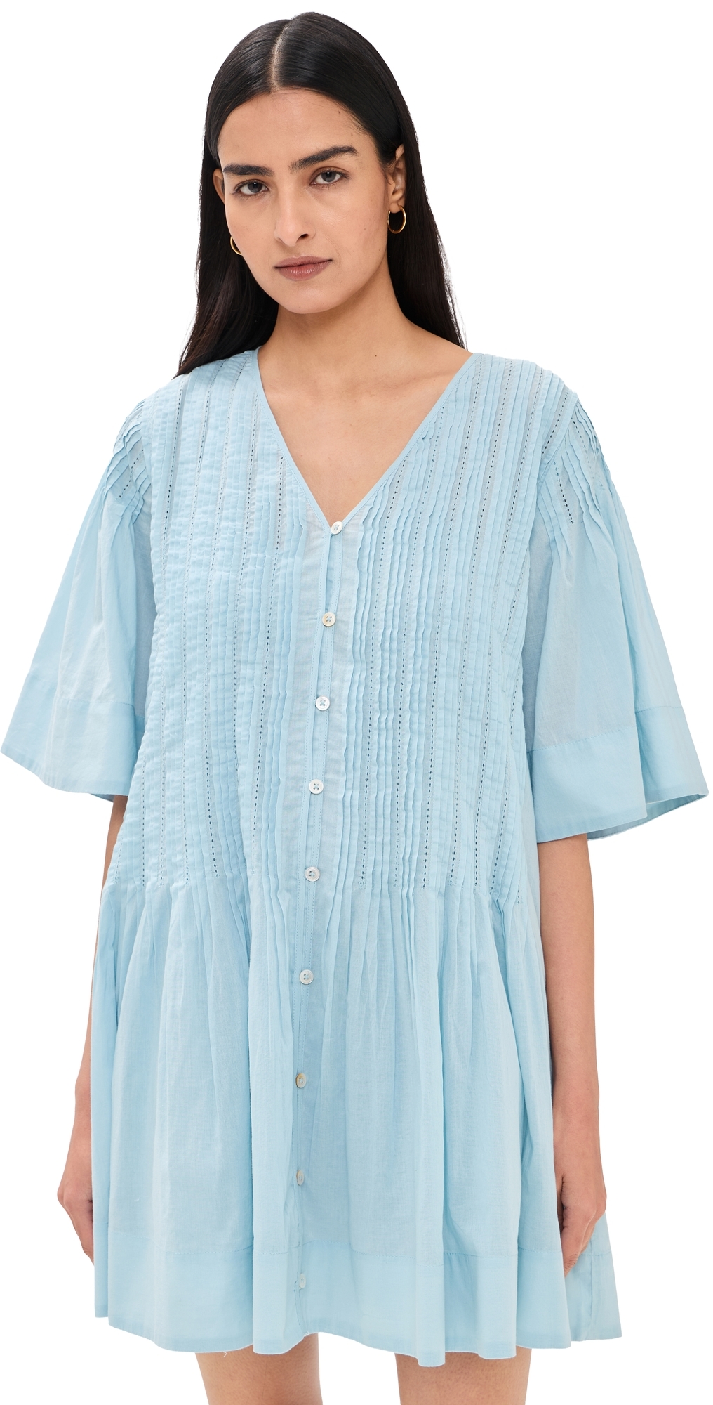 Sea Alberte Solid Mini Dress Blue