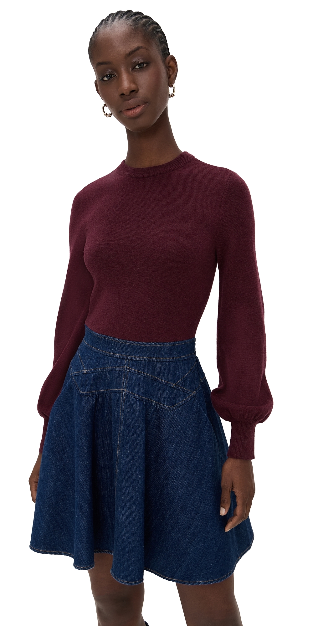 Shoshanna Matilda Dress BurgundyDark Denim
