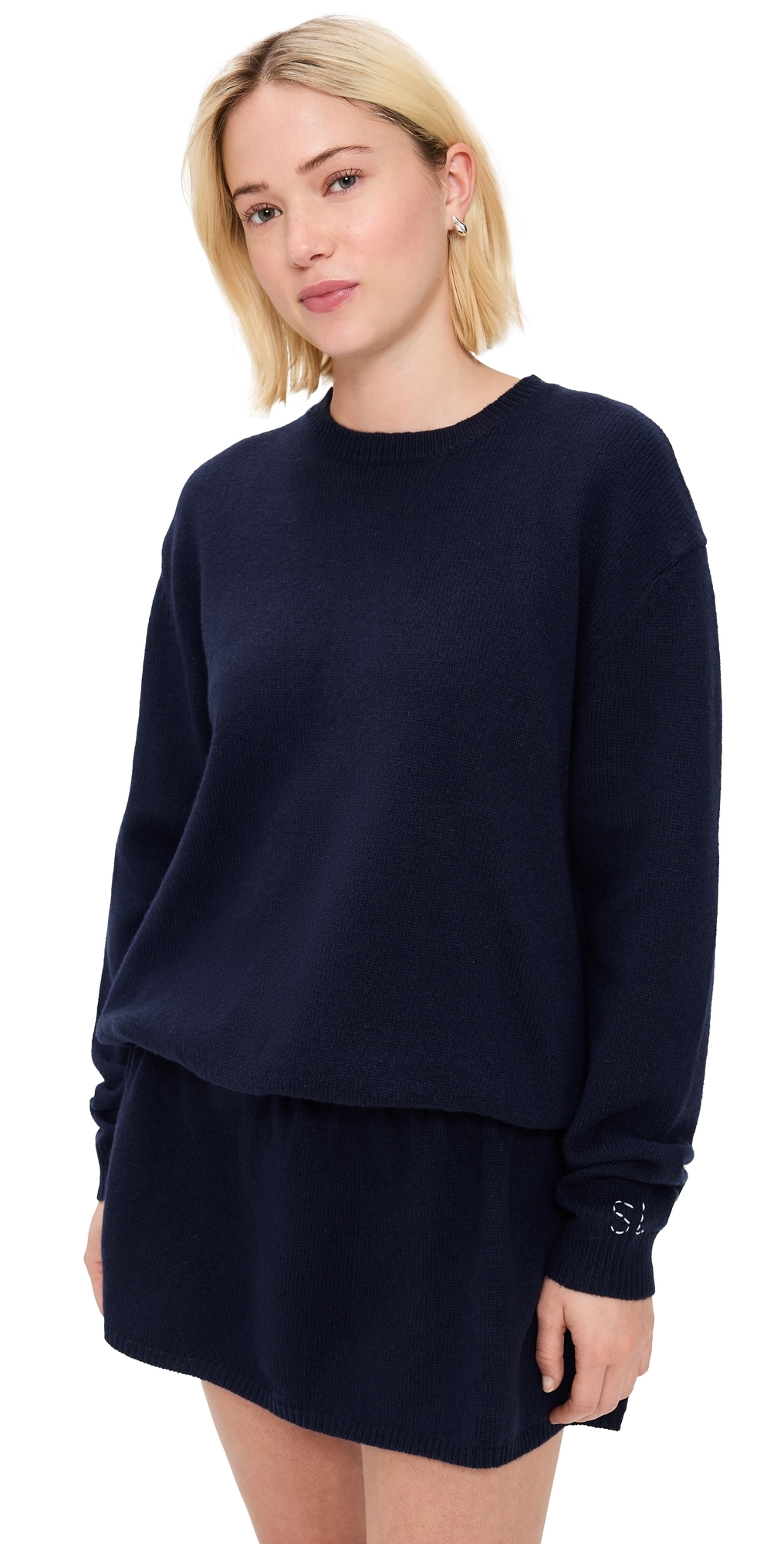 Sandy Liang Kazia Knit Dress Navy