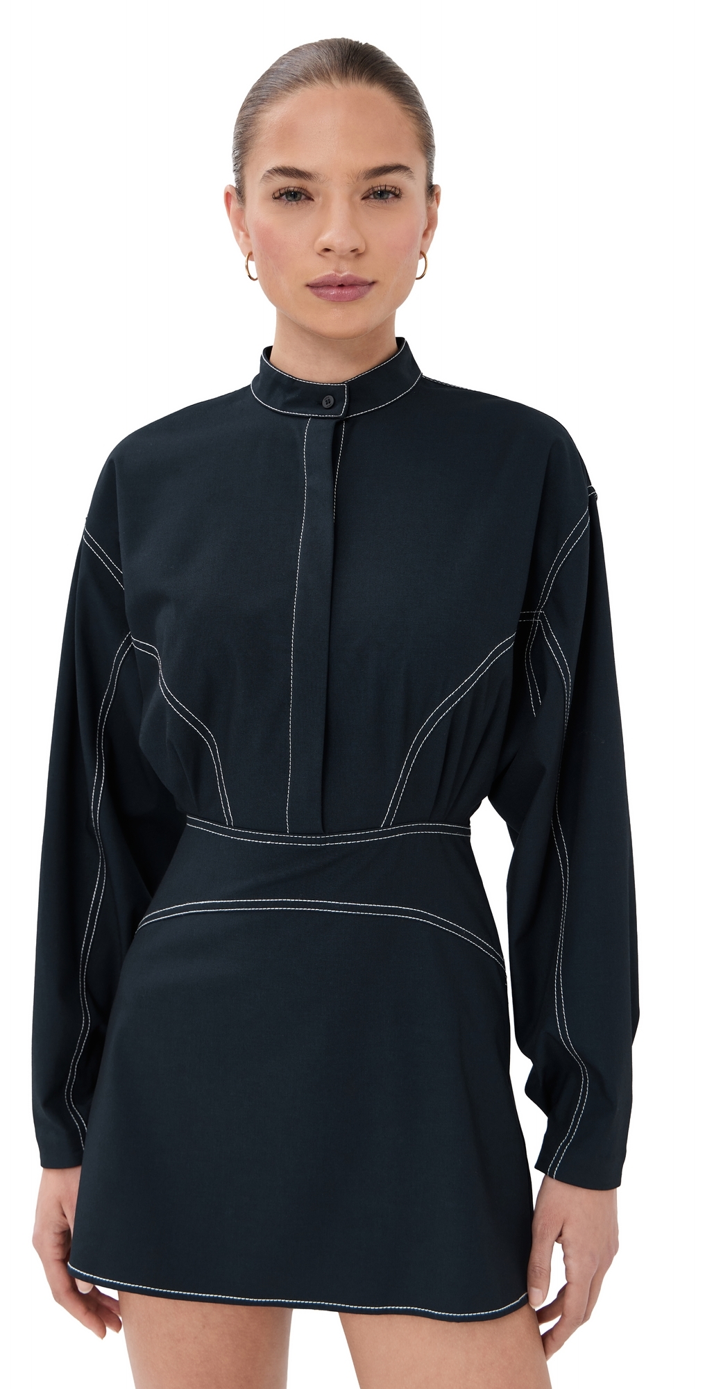 STAUD Kiln Dress Navy