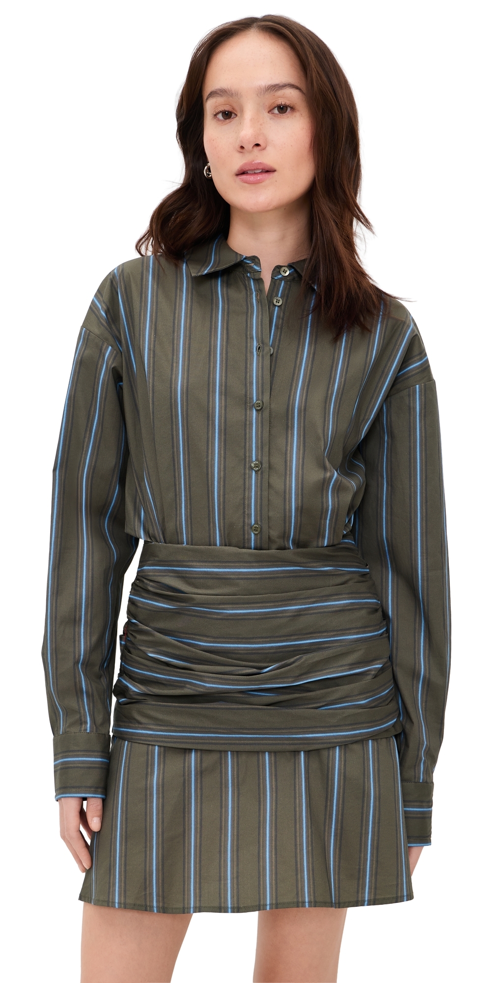 STAUD Indya Mini Dress Huntington Stripe