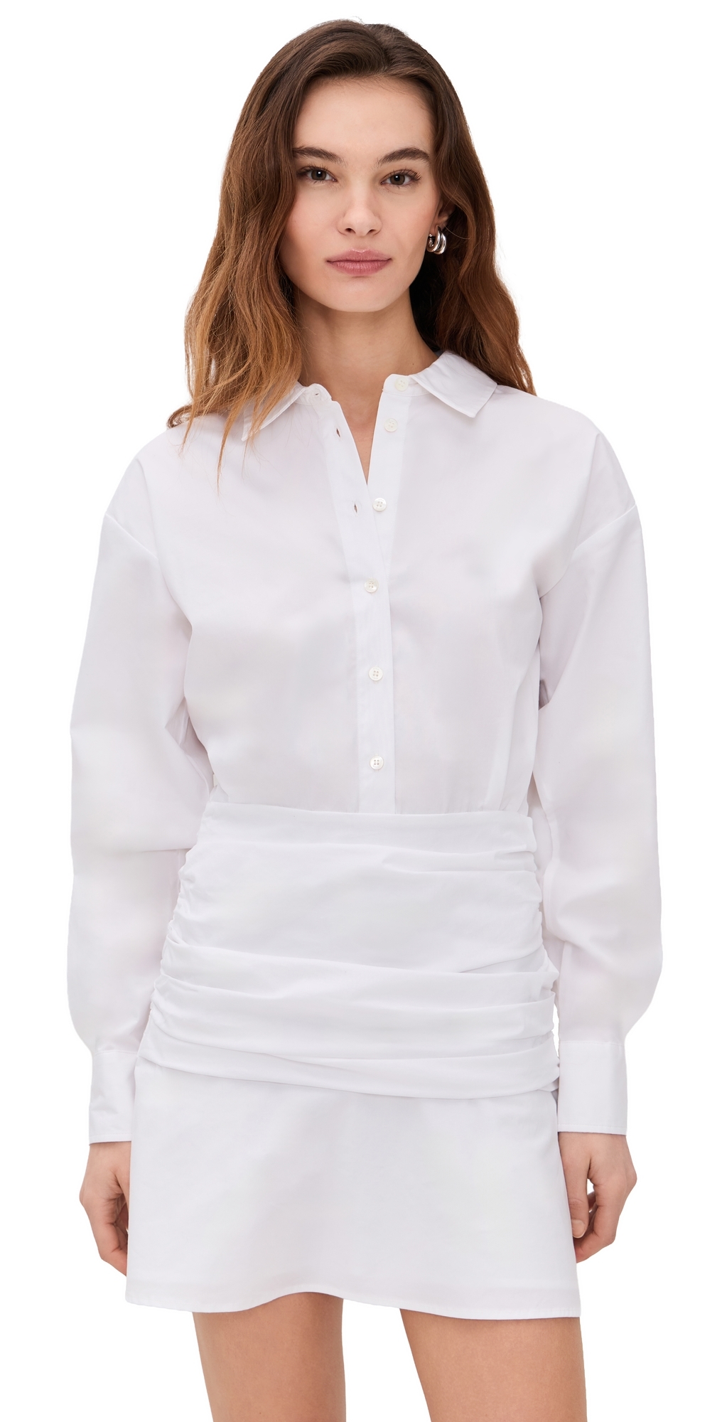 STAUD Indya Mini Dress White