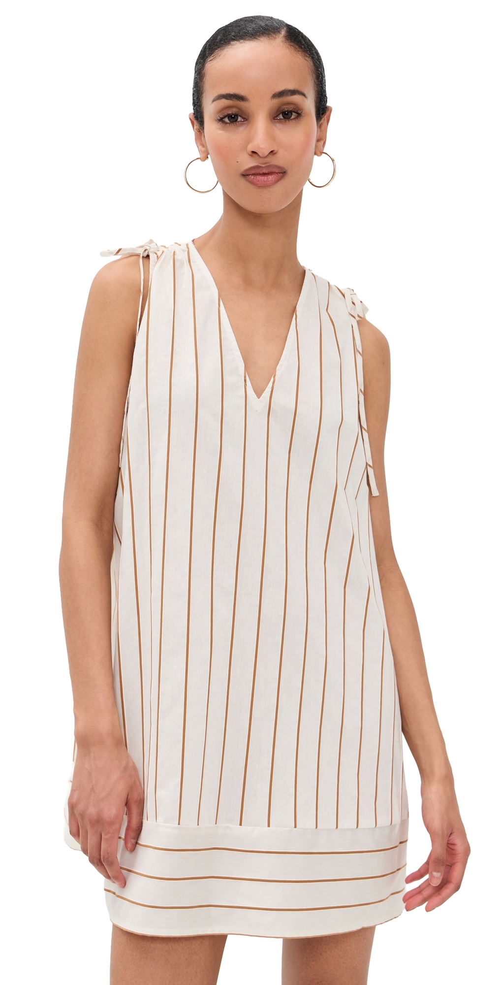STAUD Elena Dress Solana Stripe