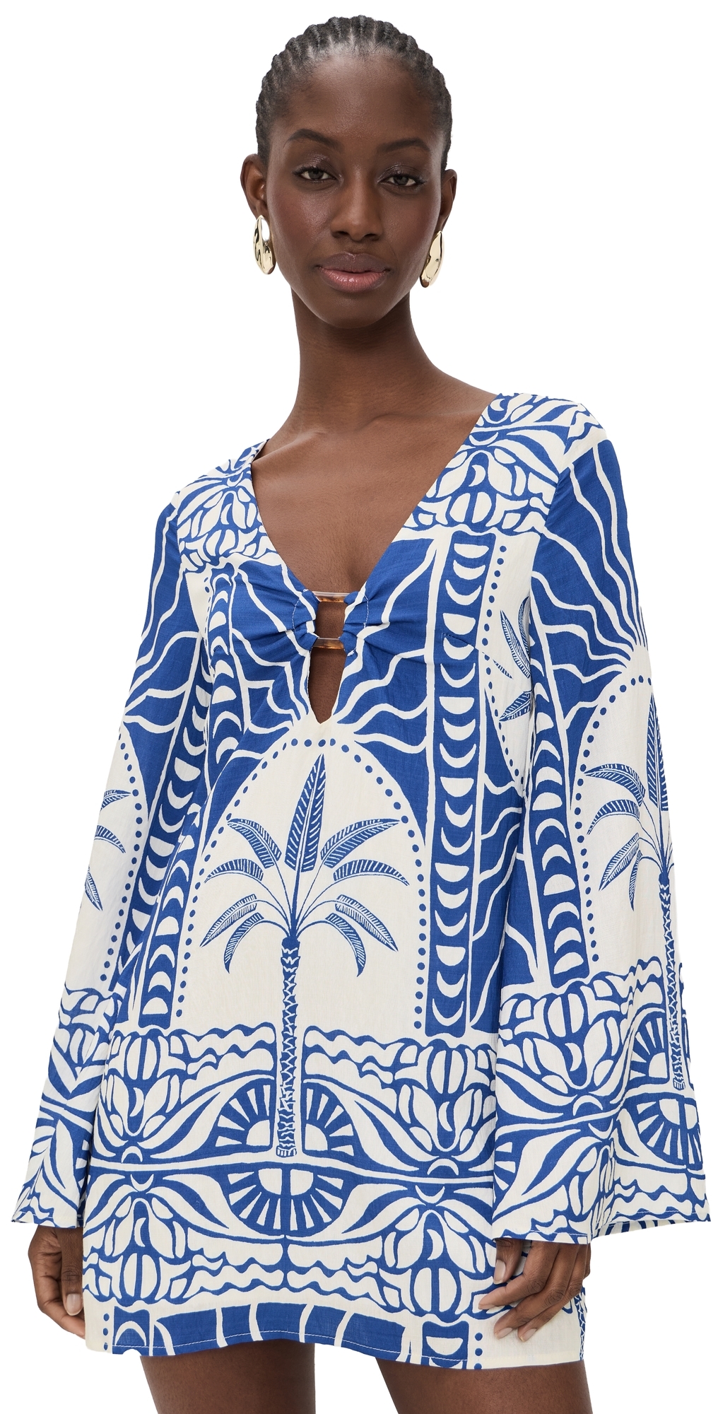 Seven Wonders Caledeira Long Sleeve Mini Dress Joanna Blue