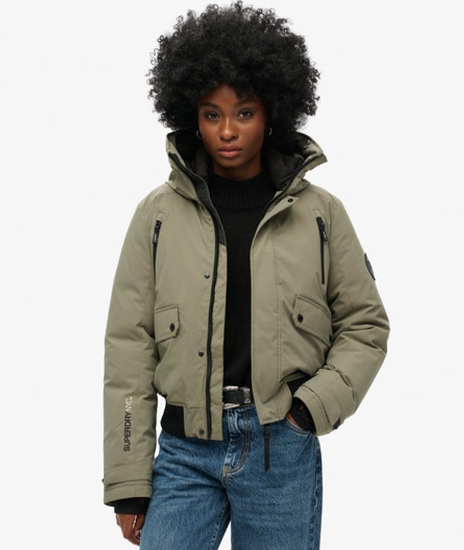 Superdry Women's City Padded Bomber Jacket Green