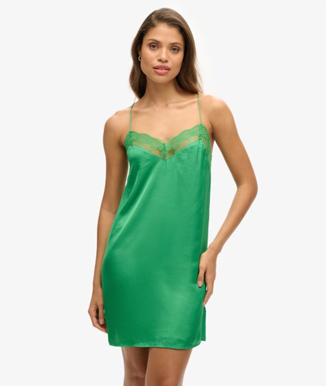 Superdry Women's Satin Cami Mini Dress Green