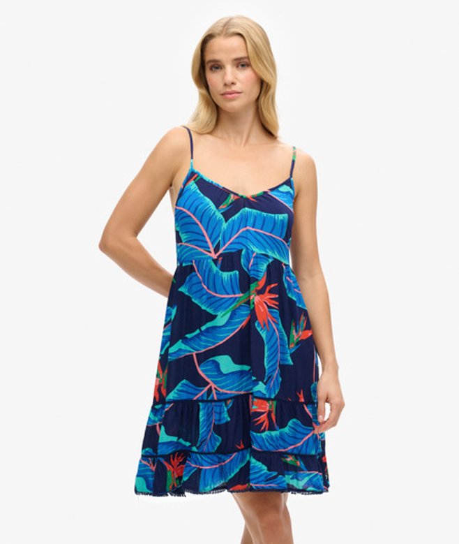 Superdry Women's Women's Mini Cami Beach Dress Navy Navy Paradise