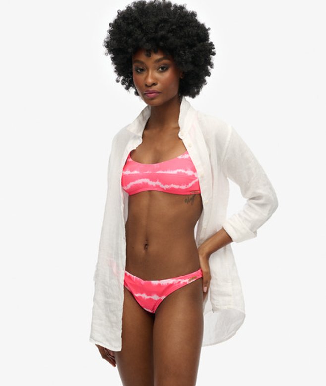Superdry Women's Women's Tie Dye Recycled Bikini Briefs Pink Tie Dye Pink