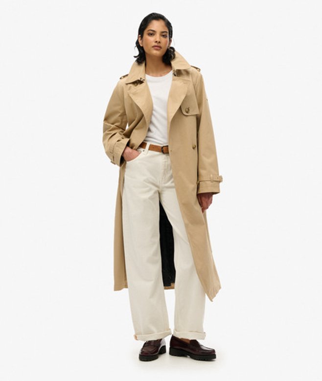 Superdry Women's Classic Trench Coat Beige