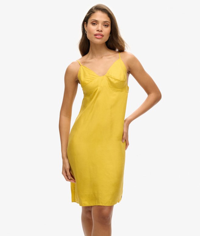 Superdry Women's Cupro Cami Dress Yellow