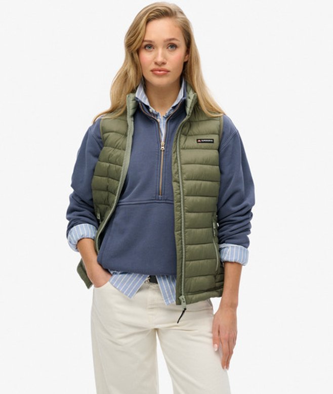Superdry Women's Fuji Lite Padded Gilet Green
