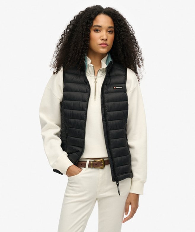 Superdry Women's Fuji Lite Padded Gilet Black
