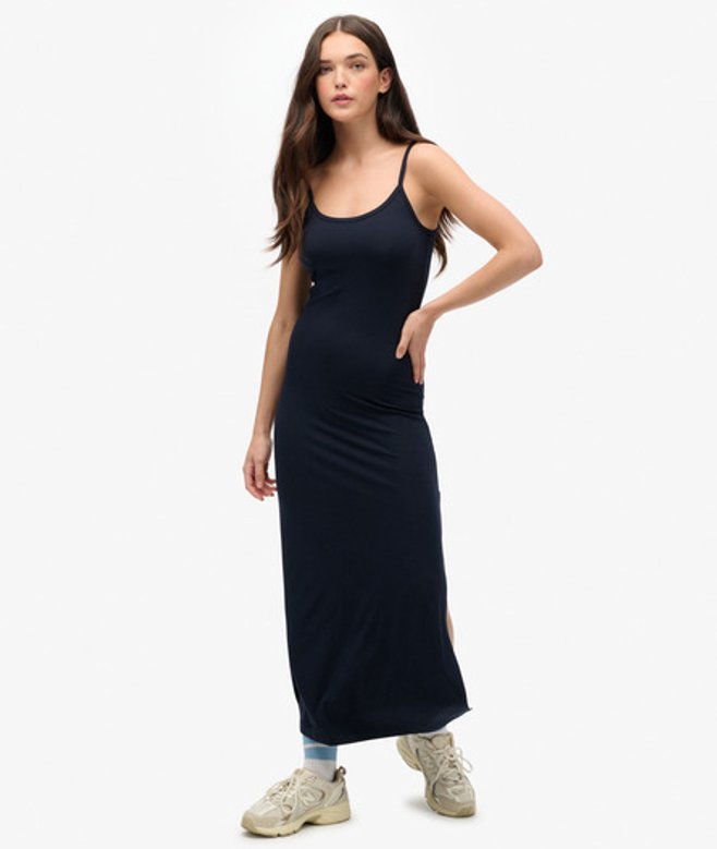 Superdry Women's Athletic Essentials Jersey Maxi Cami Dress Navy
