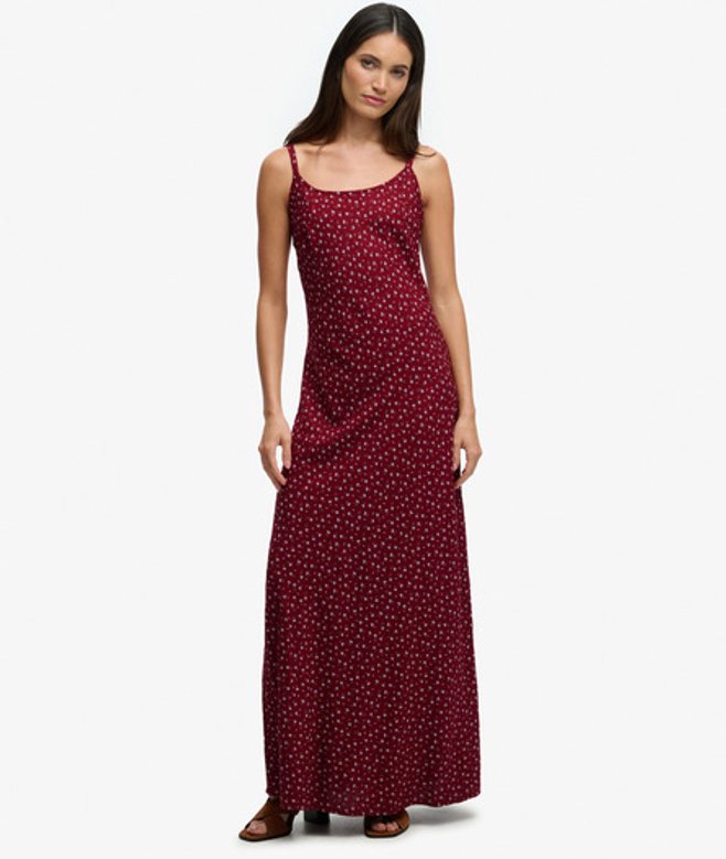 Superdry Women's Printed Cami Maxi Dress Red