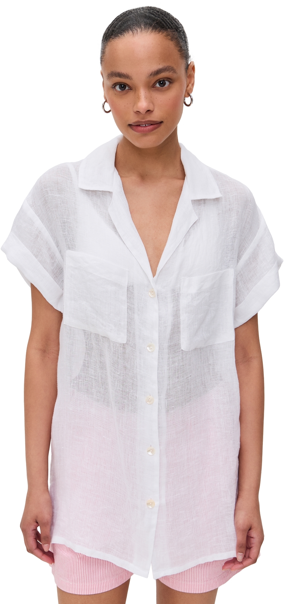 Vitamin A Playa Pocket Blouse White