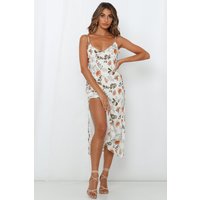 Stolen Kisses Midi Dress White