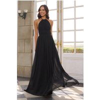 Luxuriously Stylish Halter Maxi Dress Black