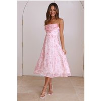 Fancy Day Midi Dress Pink