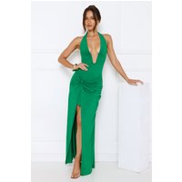 Up To Mischief Halter Maxi Dress Green