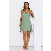 Sunset Muse Halter Mini Dress Sage