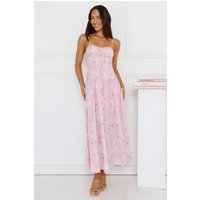 Palm Dreams Midi Dress Pink