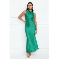 Eden Satin Maxi Dress Green