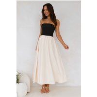 Lights Low Strapless Maxi Dress Cream