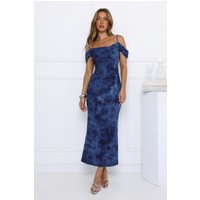 Mireille Off Shoulder Maxi Dress Blue