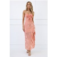 Pretty Moods Only Strapless Maxi Dress Peach