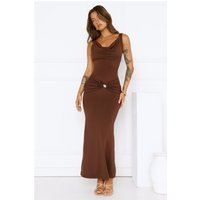 Rosé Routine Maxi Dress Brown