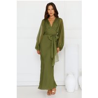 Once A Stylist Maxi Dress Khaki