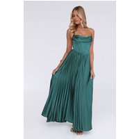 Starlit Kiss Satin Maxi Dress Green