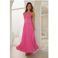 The Secret Waltz Halter Maxi Dress Pink
